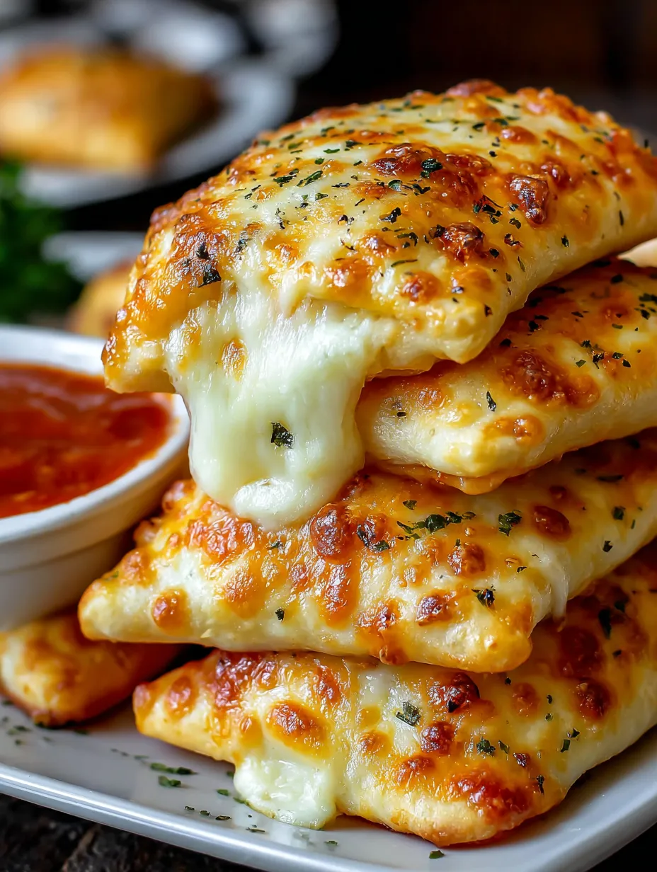 Eine Schicht von Käse auf Pizzataschen.