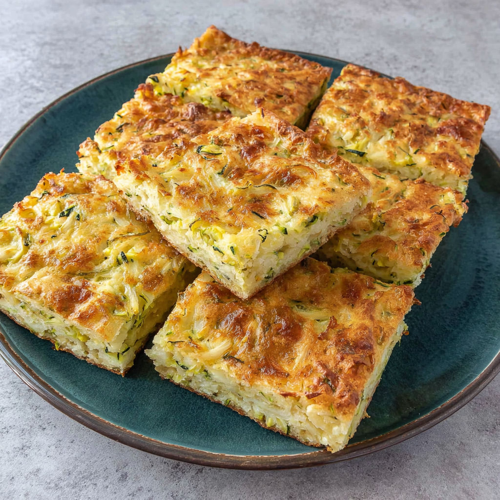 A plate of zucchini cake.