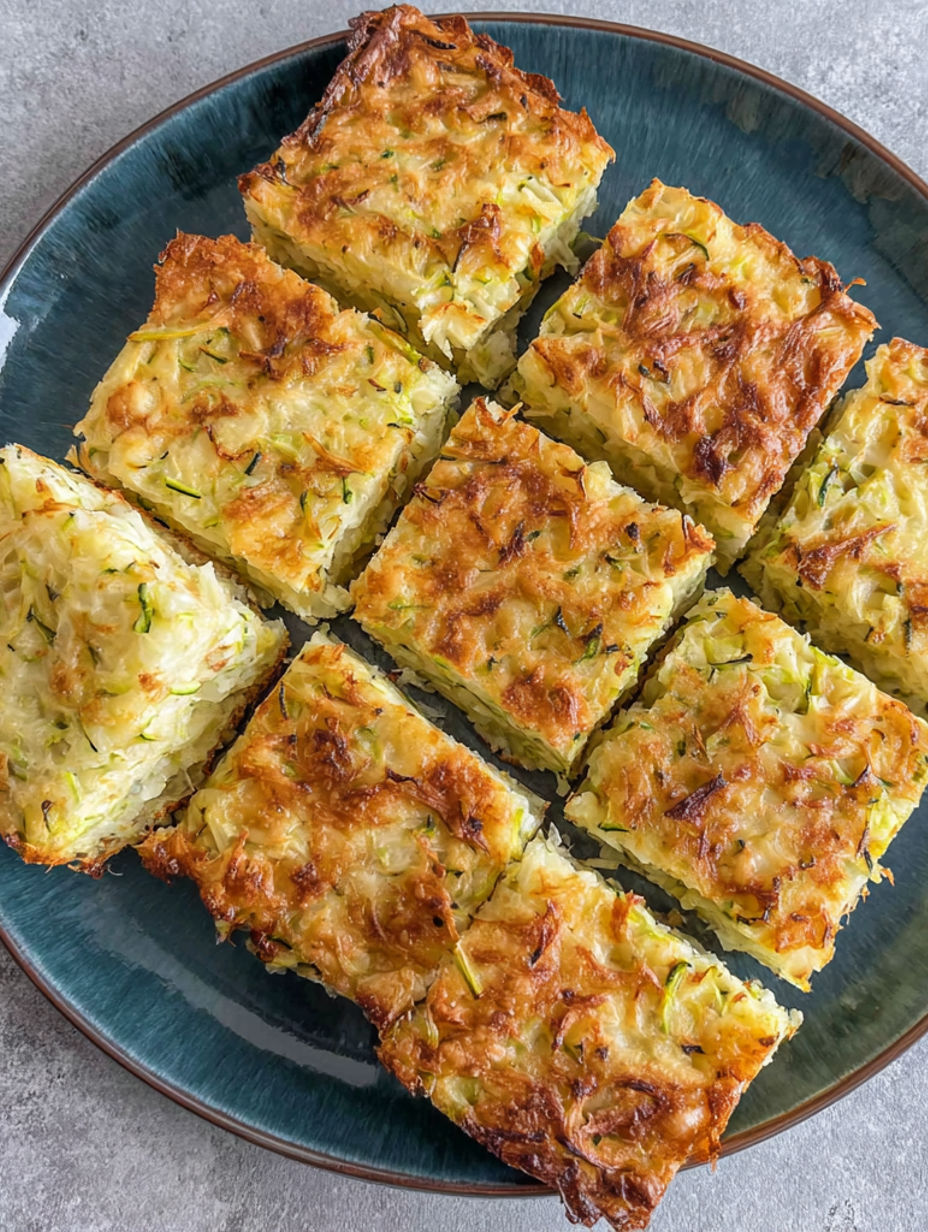 A plate of zucchini cake.