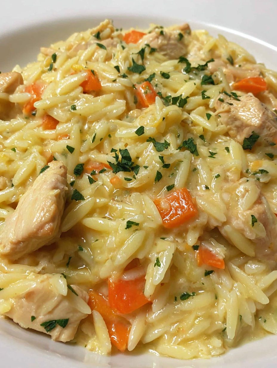 A plate of food with rice, carrots, and chicken.