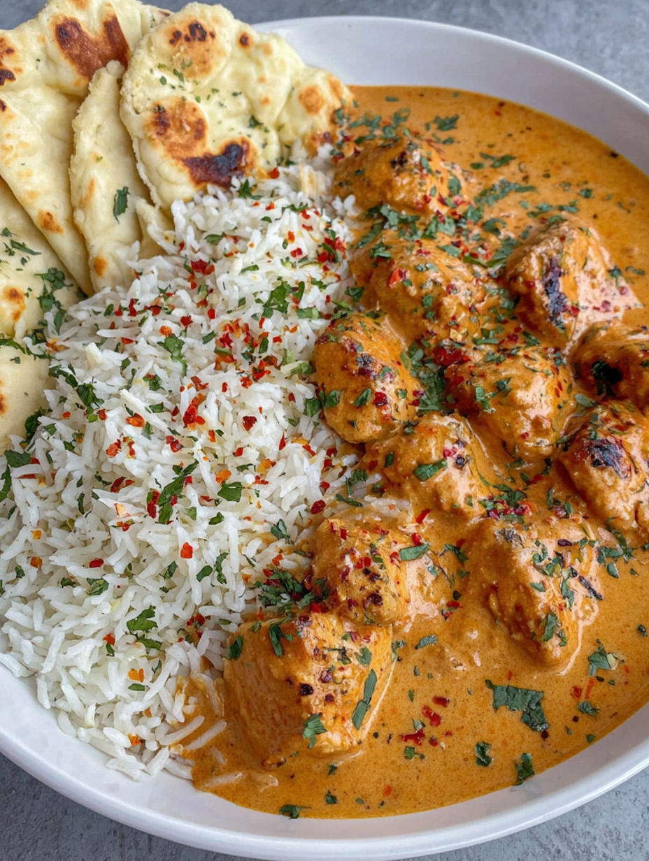 A bowl of food with rice, meat, and sauce.