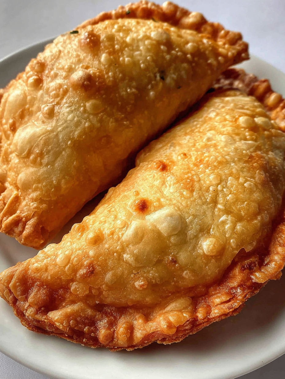 Two Omas Fried Apple Pies on a plate.