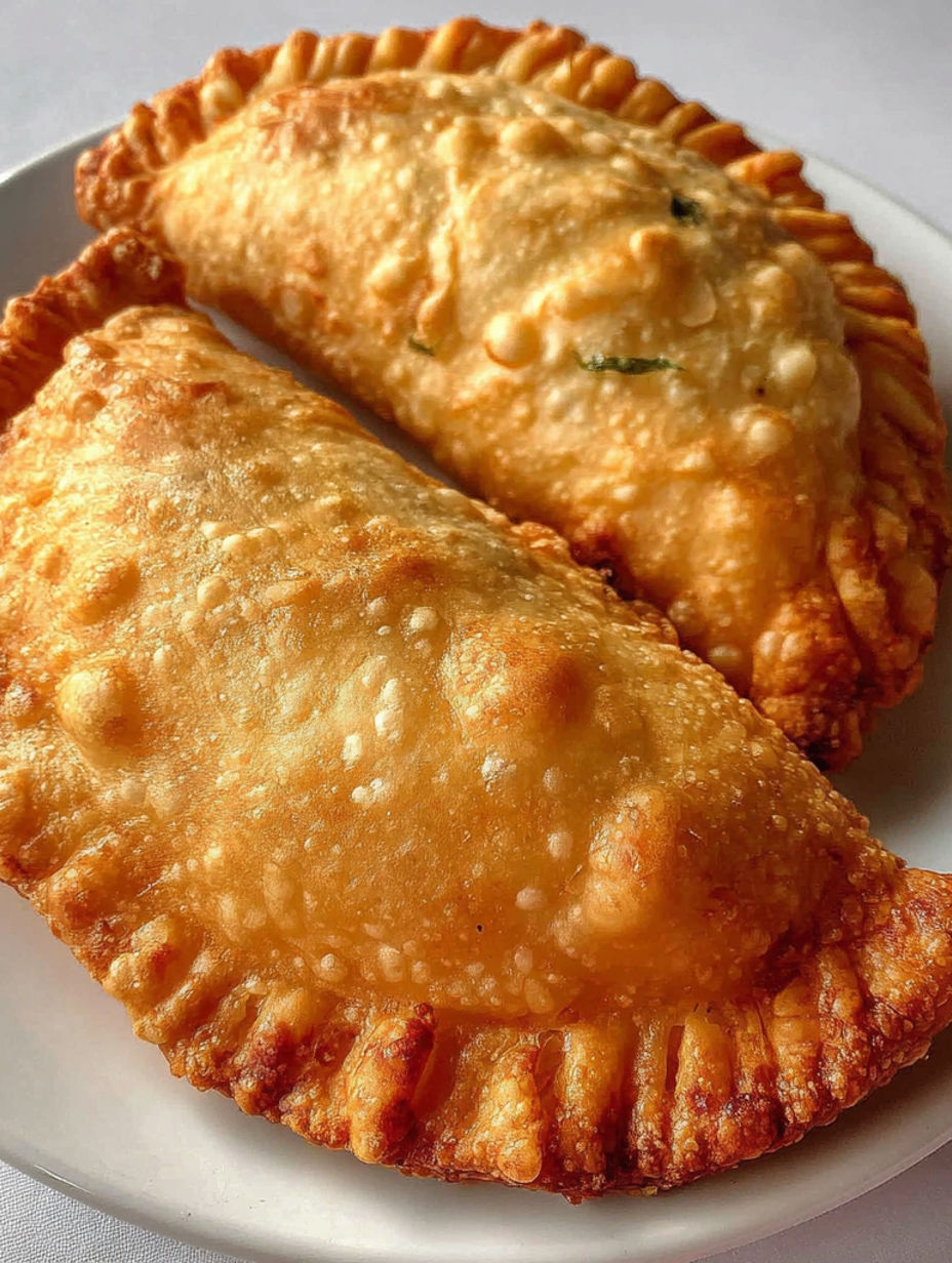 Two Omas Fried Apple Pies on a plate.