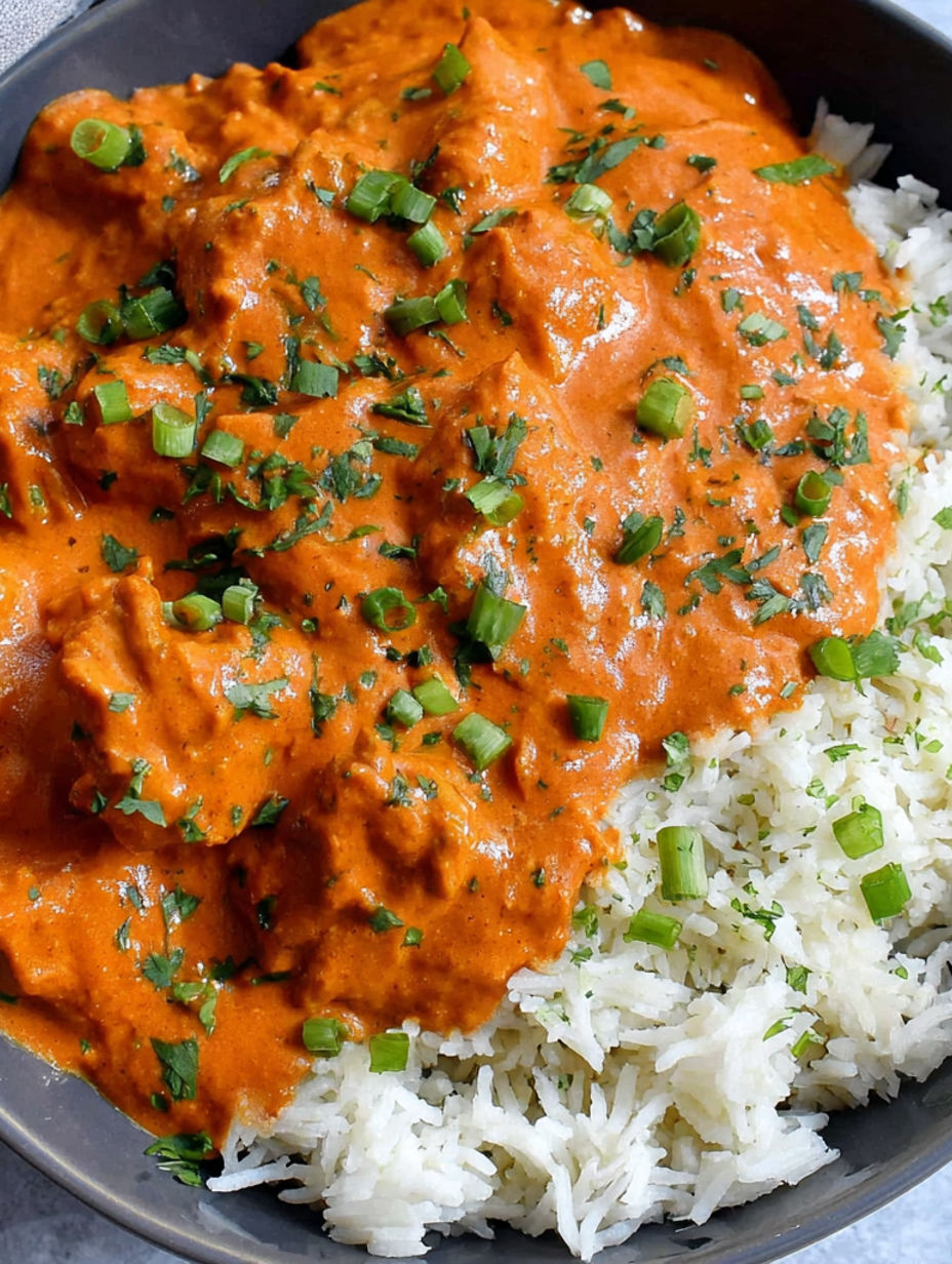 A bowl of rice and meat with green toppings.