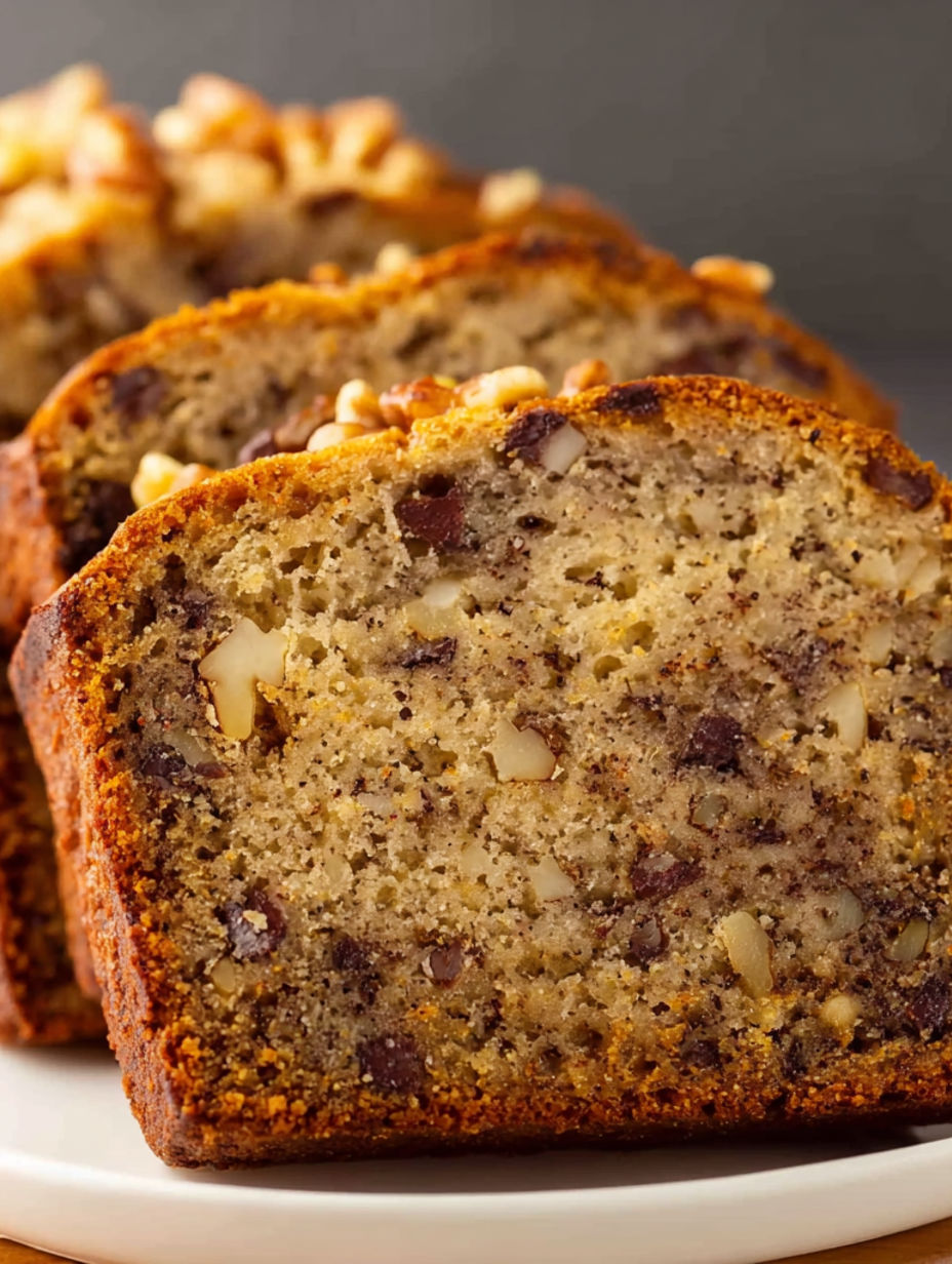 A slice of banana bread.