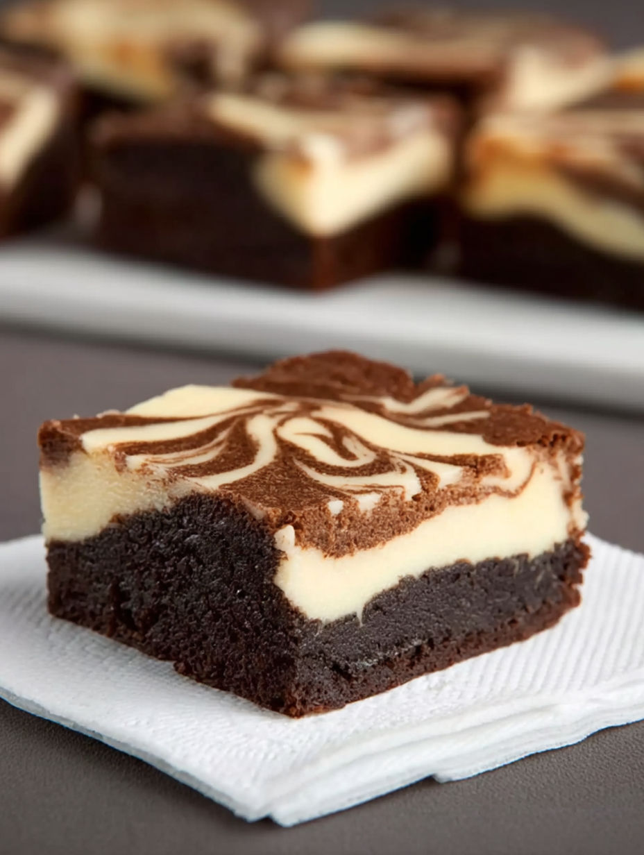 A piece of chocolate cheesecake on a white plate.