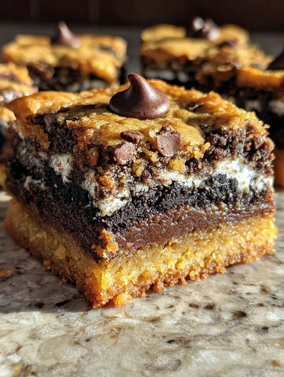 A slice of chocolate and white frosted cake.