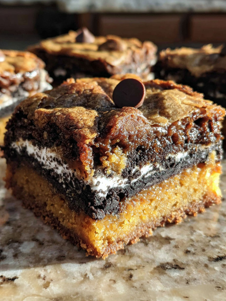 A piece of cake with chocolate and white frosting.