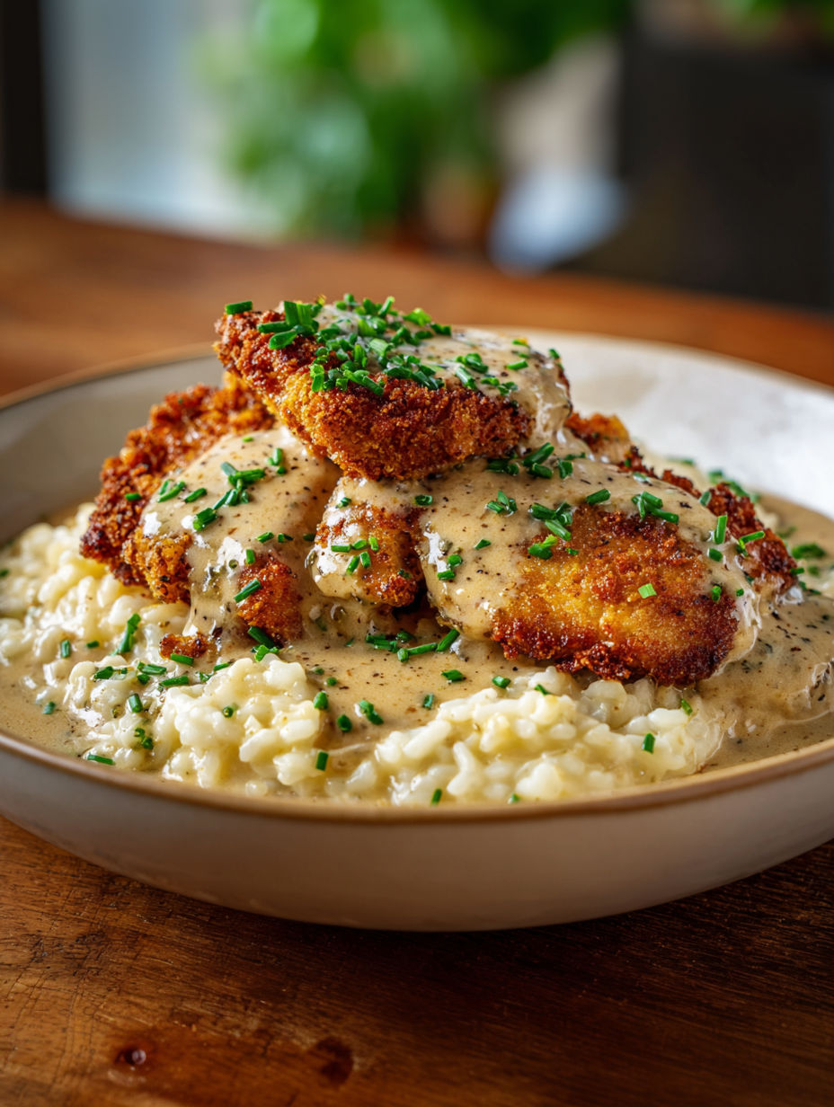 A plate of food with chicken and rice.