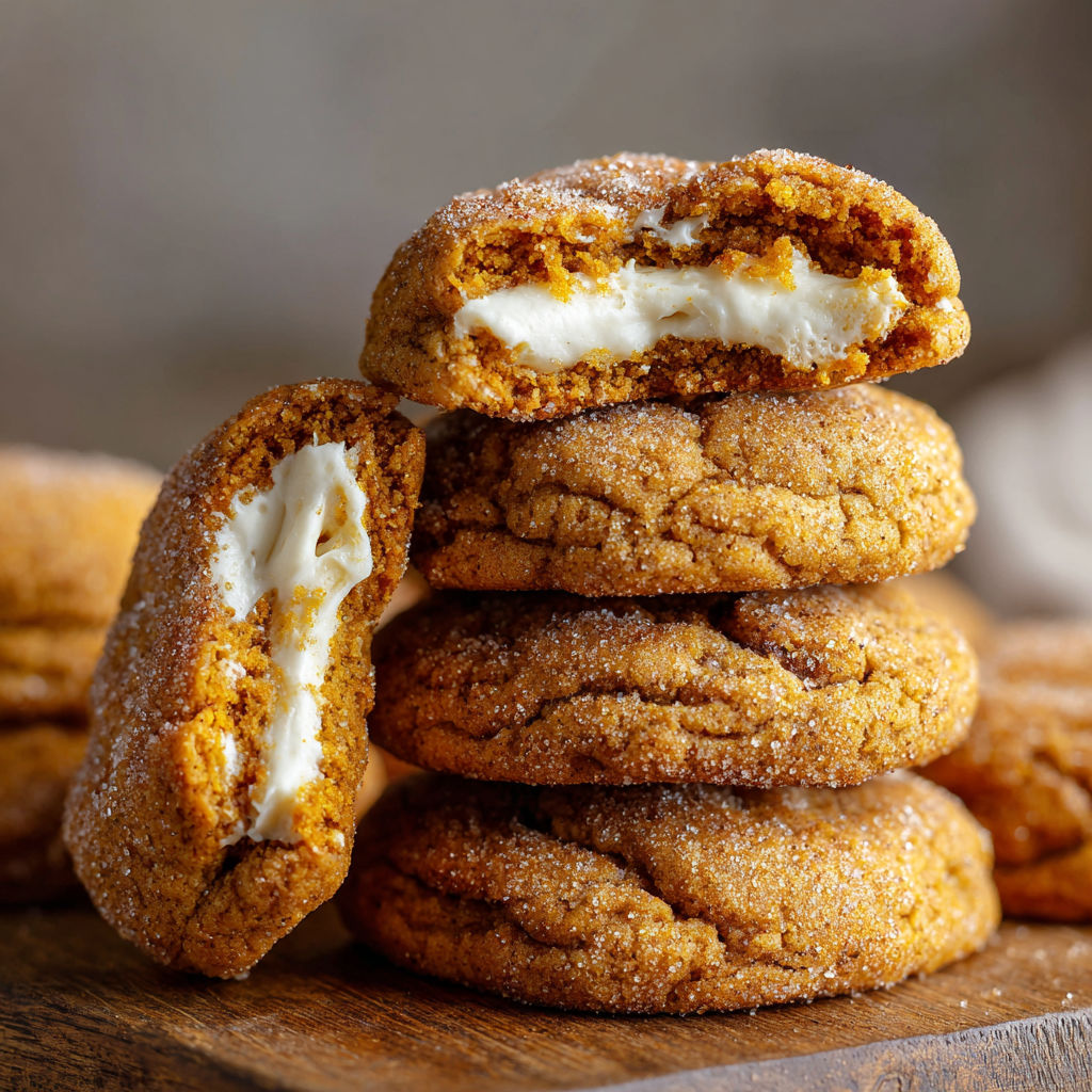 A stack of cookies with white frosting and orange filling.