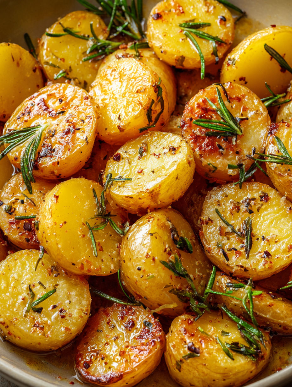A close up of melted potatoes.