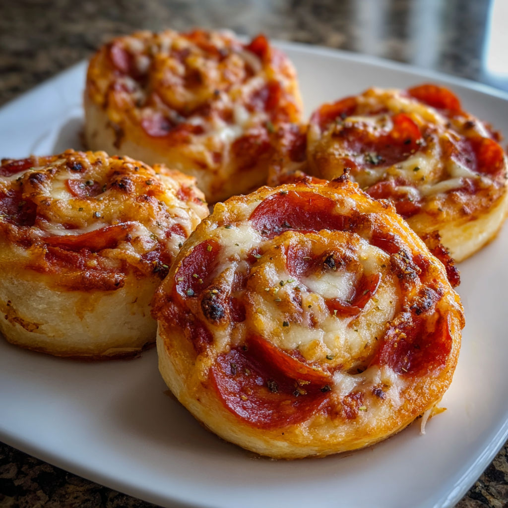 A plate of pizza rolls.