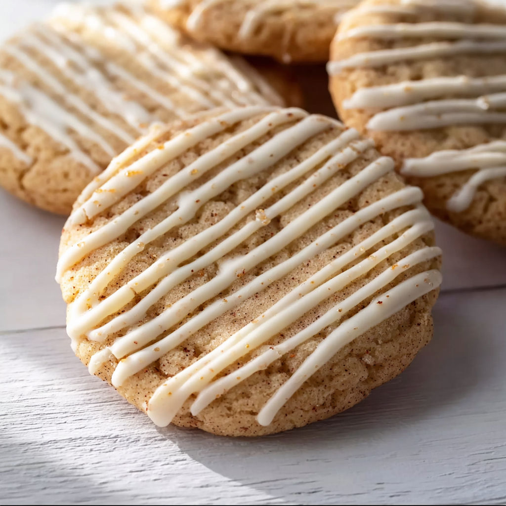 A plate of cookies with white icing.