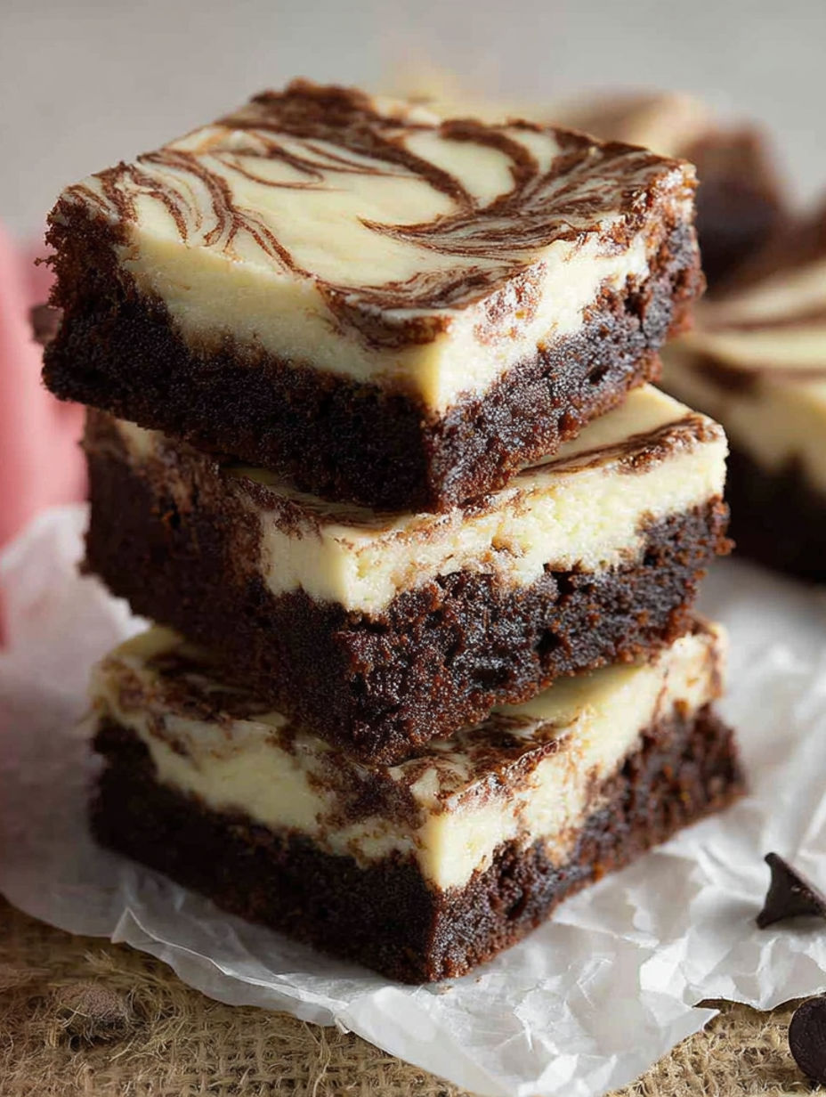 Three pieces of brownies with white frosting.