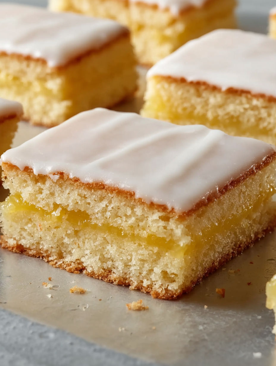 A slice of Apfelmuskuchen vom Bäcker.