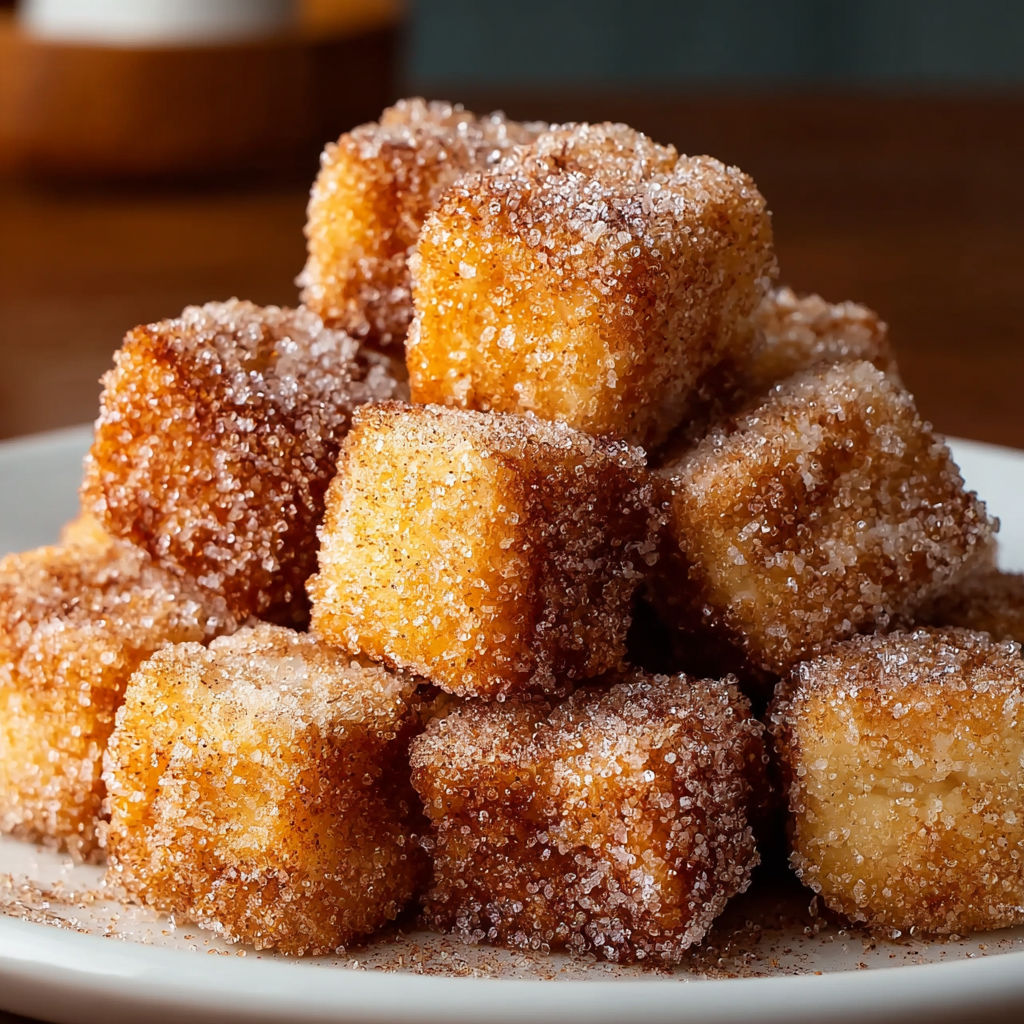 A plate of sugar covered food.