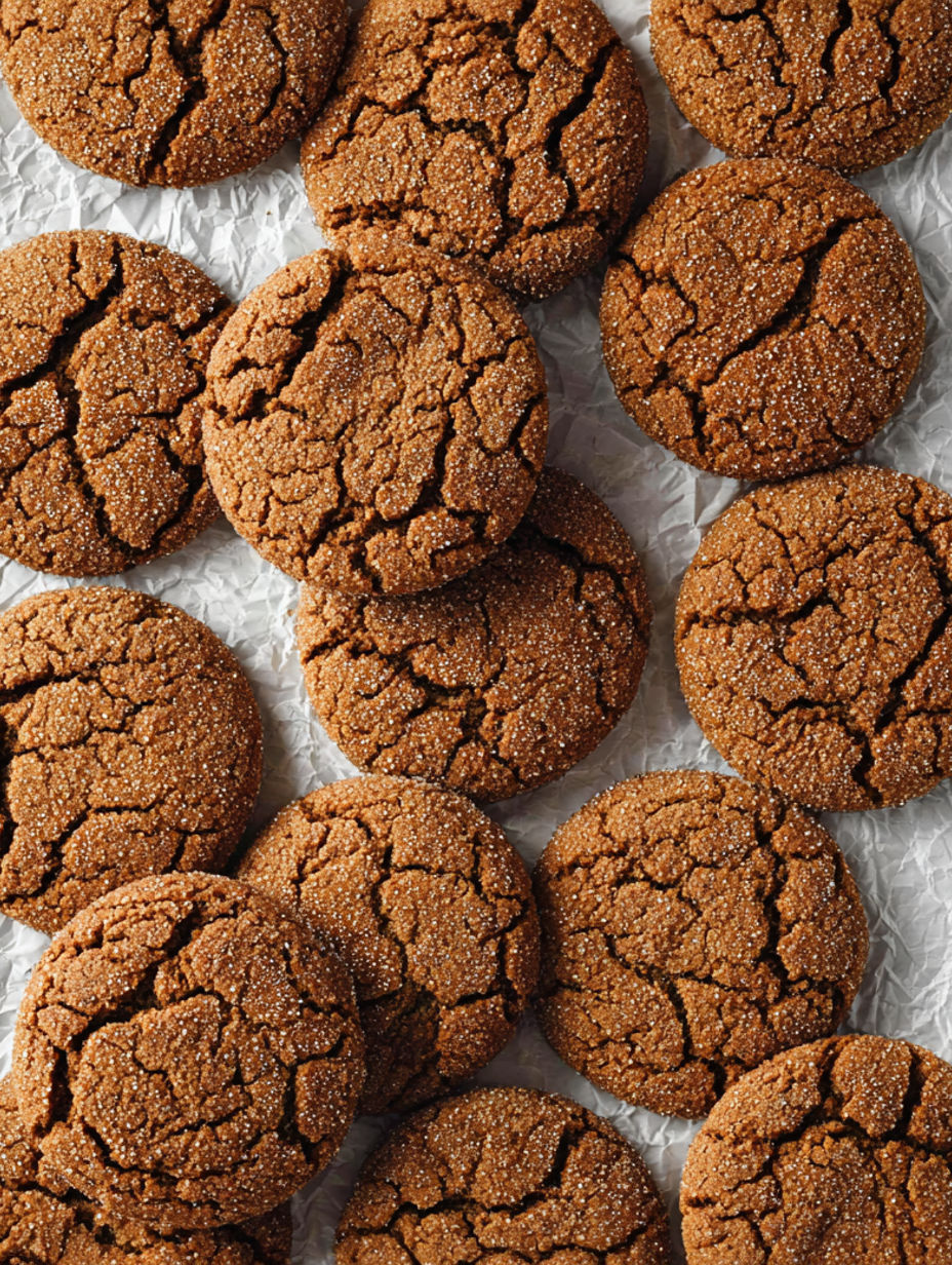 A pile of brown cookies.