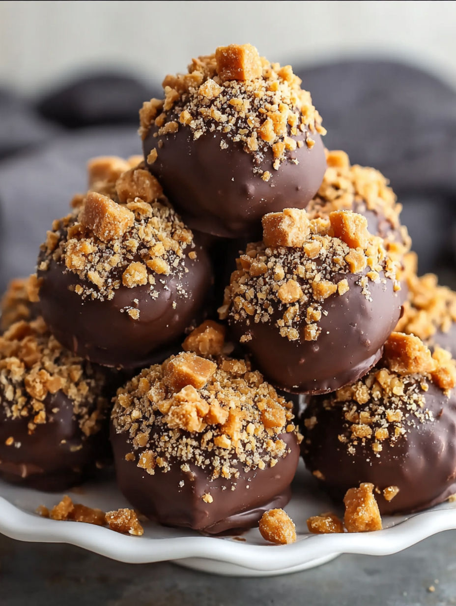 A plate of Butterfinger Kugeln.