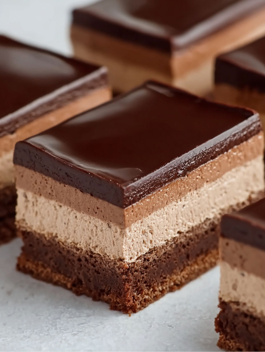 A slice of chocolate cake with chocolate icing.