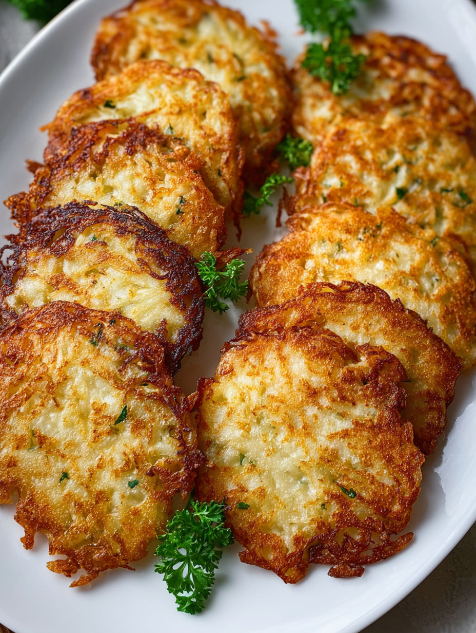 A plate of German potato pancakes.