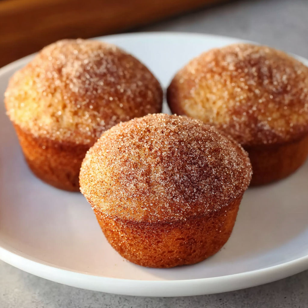 Three mini glutenfree vegane apfelmuffins on a plate.
