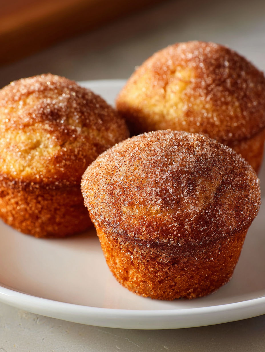 Three mini glutenfree vegane apfelmuffins on a plate.