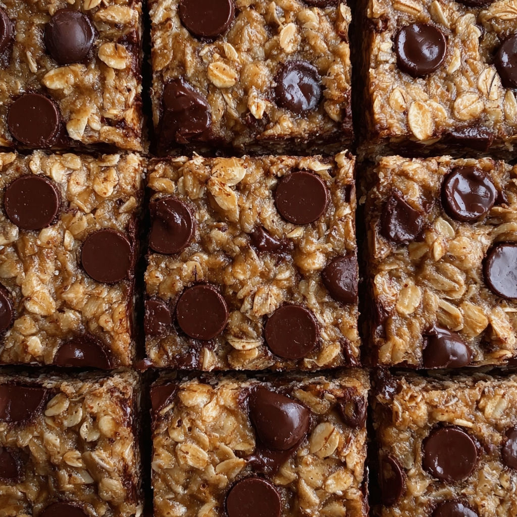 A close up of a square of chocolate covered cereal.