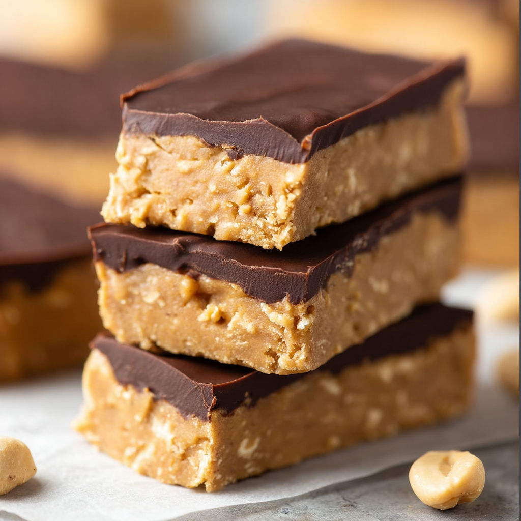 A stack of three protein bars.