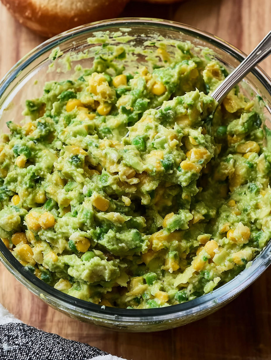 A bowl of smashed chickpea avocado dill pickle sandwiches.