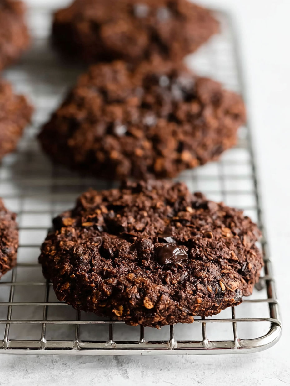 A tray of chocolate chip cookies.