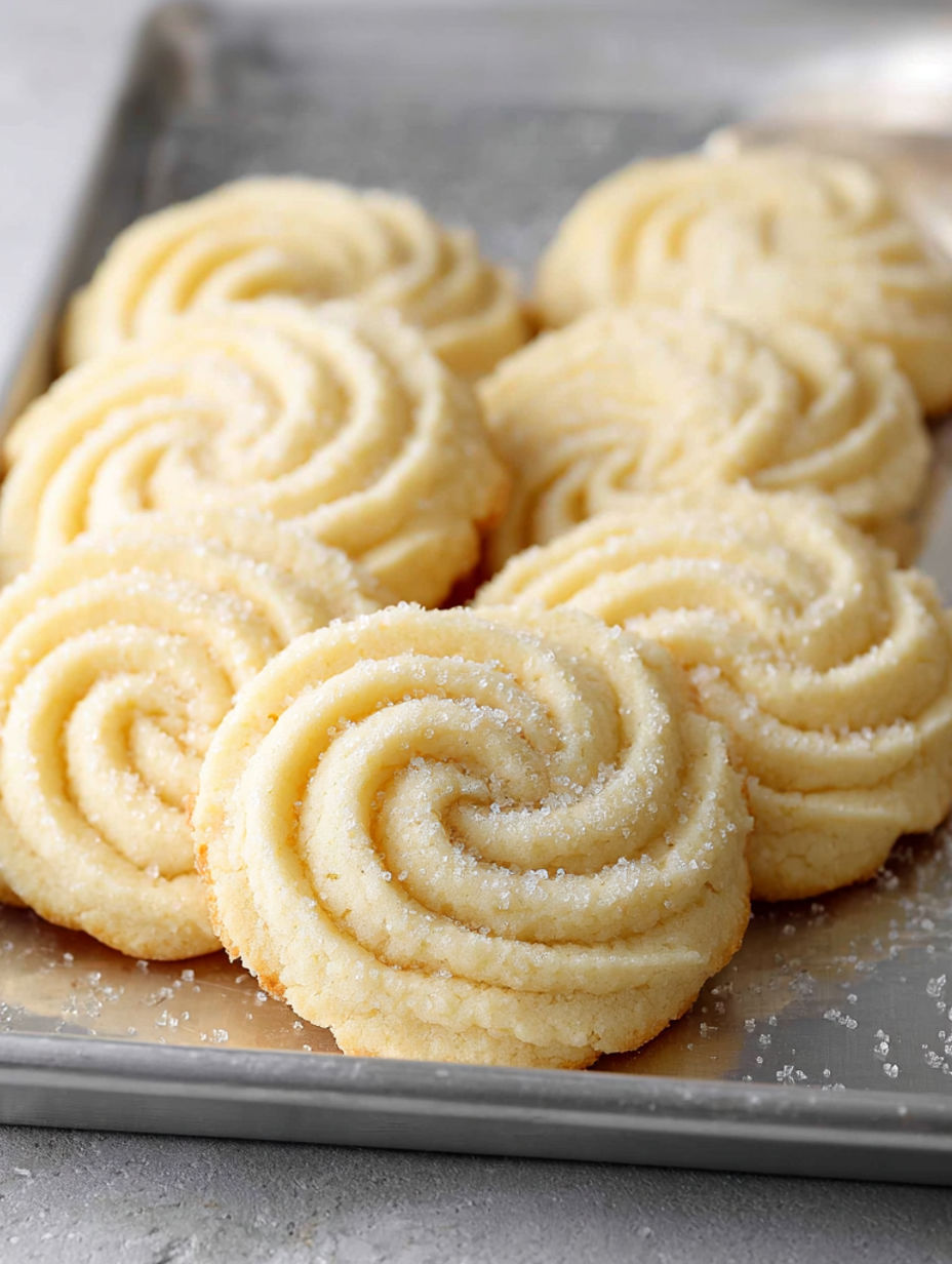 A tray of soft butter cookies.