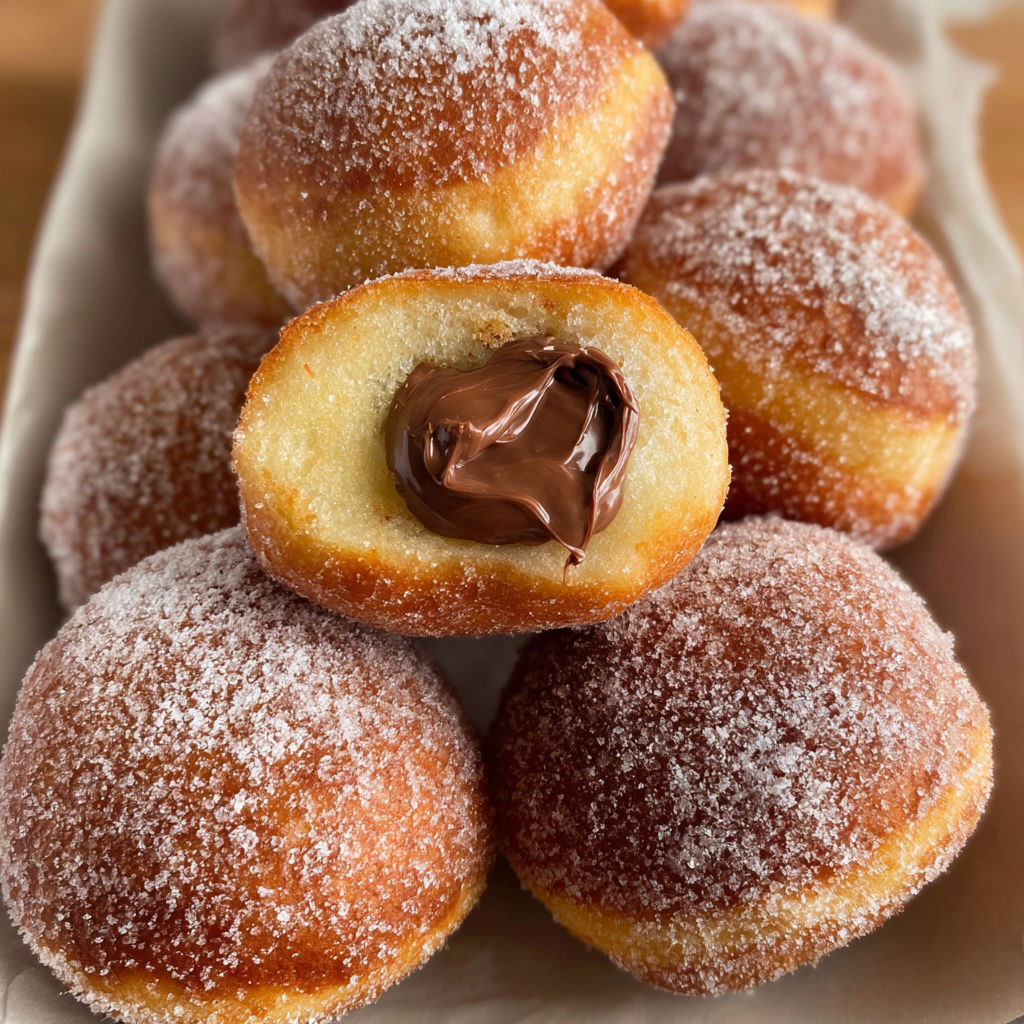A plate of Italian donuts with chocolate drizzled on top.