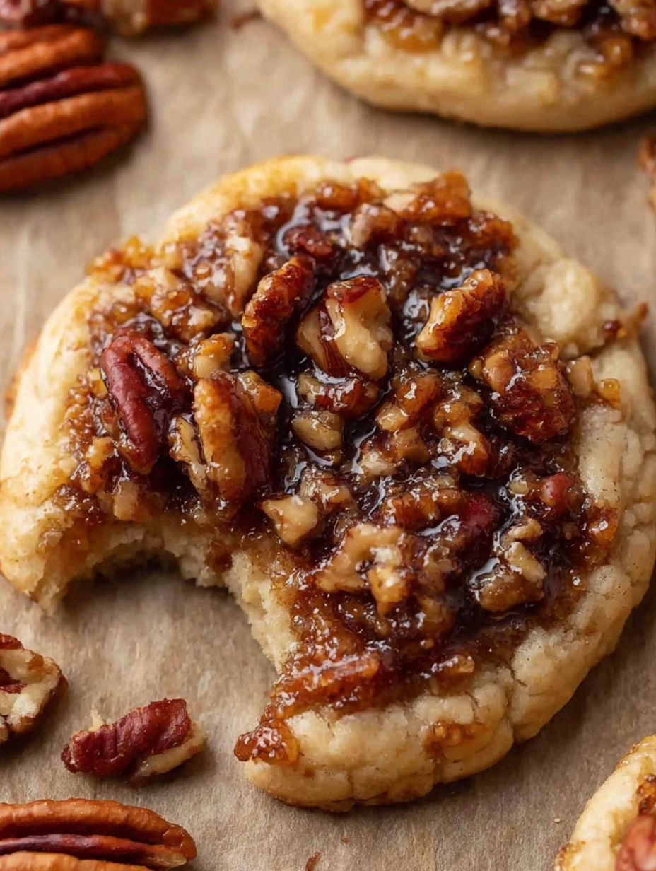 A slice of pecan pie cookie.