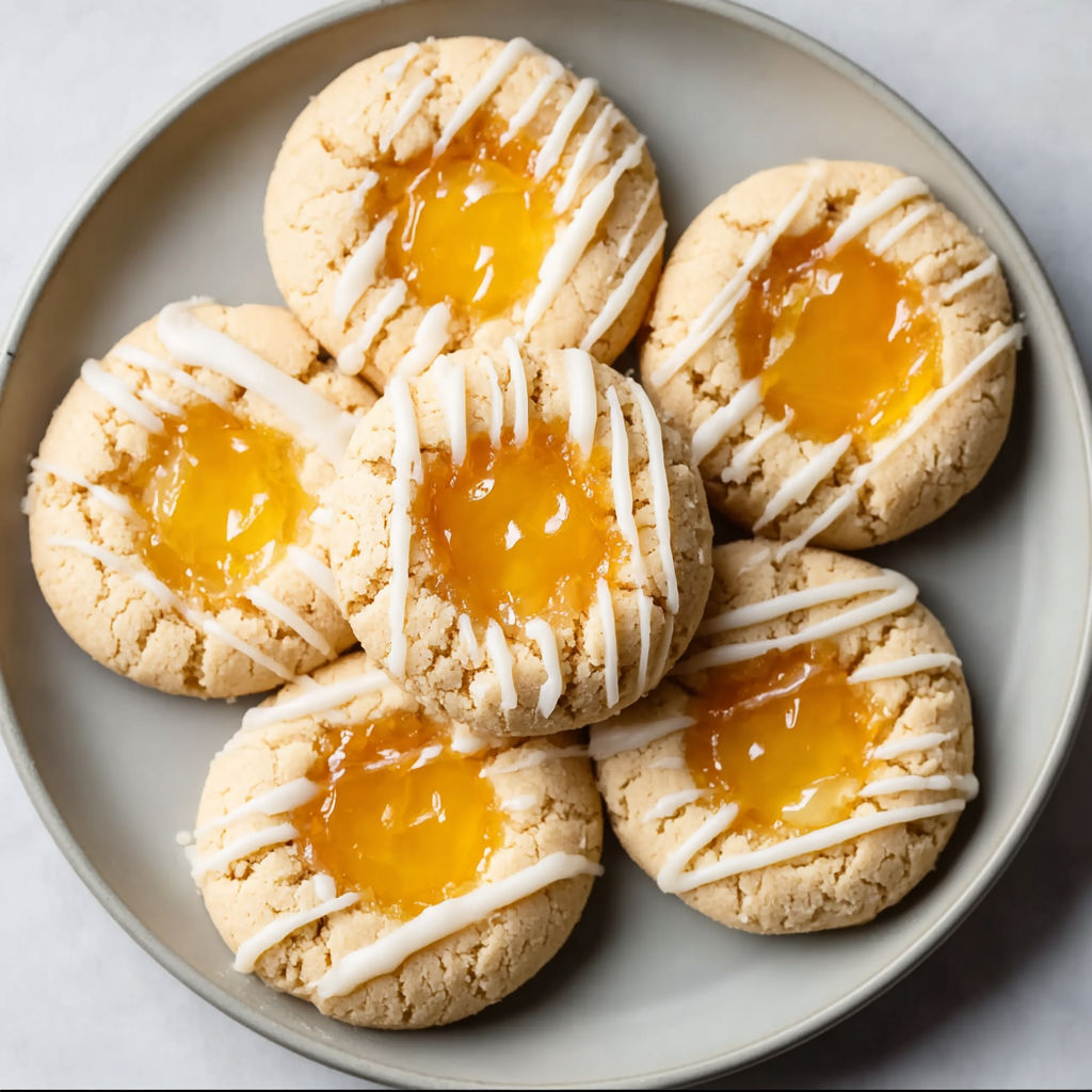 A plate of zitronen-butterplätzchen.