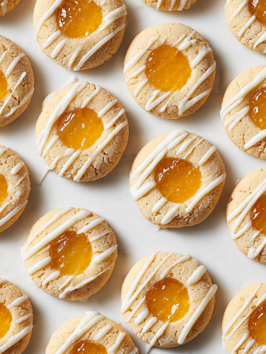 A close up of a cookie with a yellow filling.
