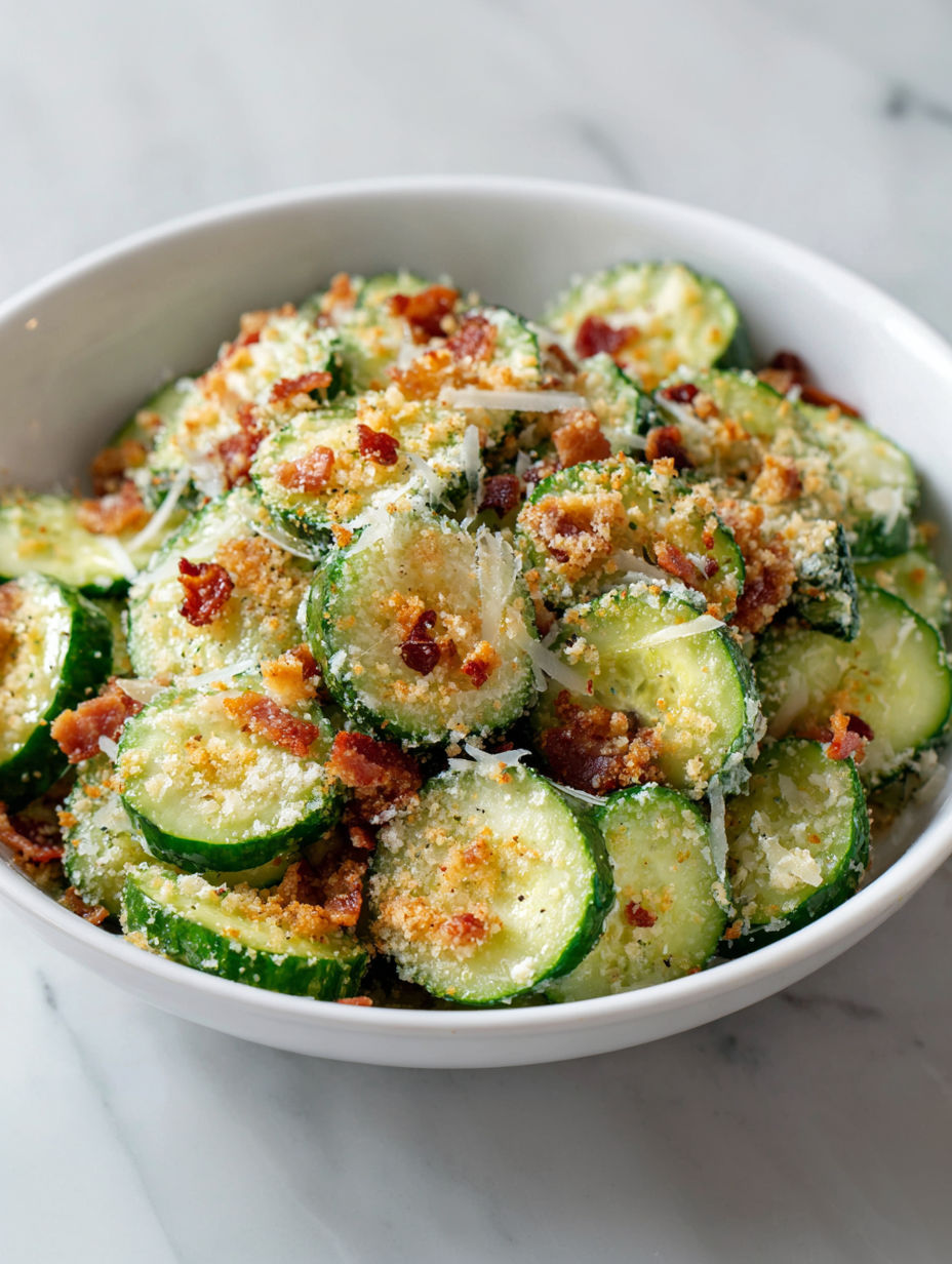 A bowl of food with bacon and cheese.