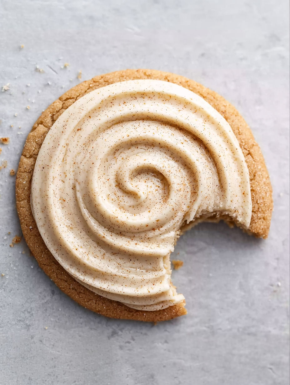A slice of a cookie with a swirl pattern.