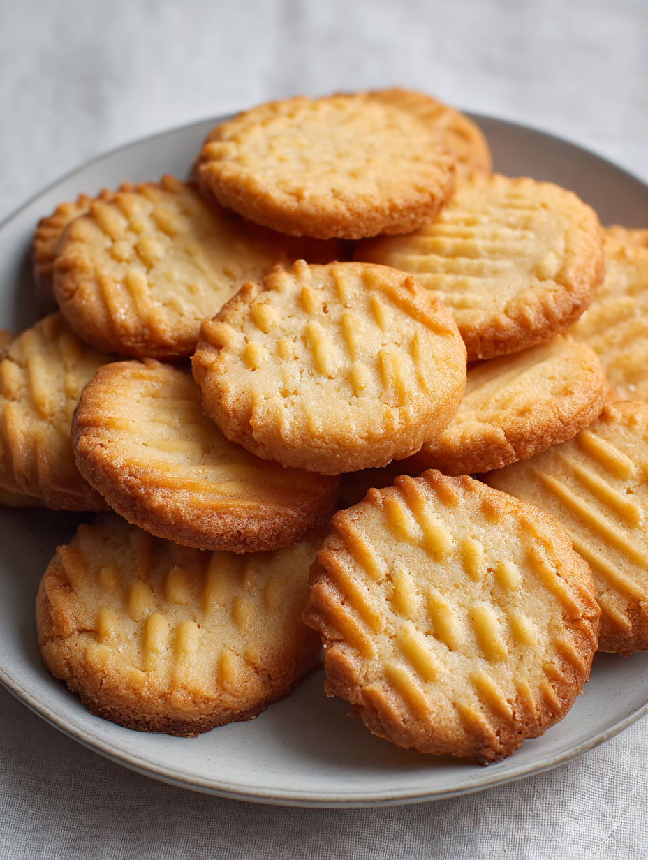 A plate of French cookies.