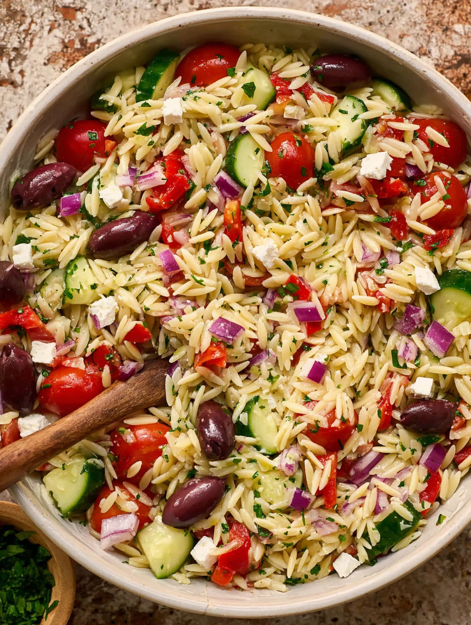 A bowl of rice with vegetables and feta cheese.