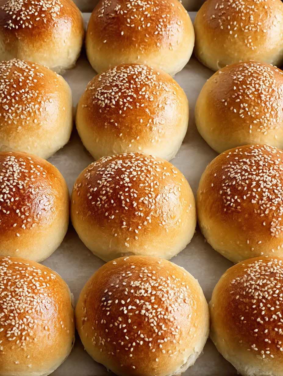 Bread rolls on a table.