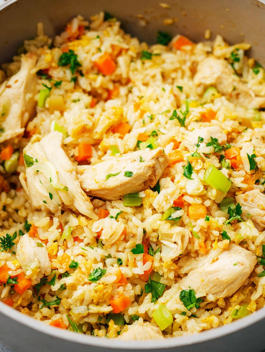 One pot chicken and rice.