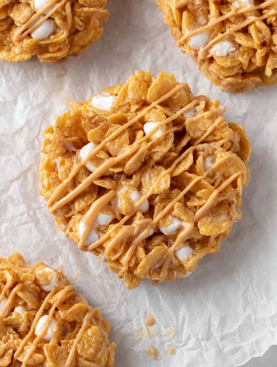 A close up of a cookie with peanut butter and marshmallows.
