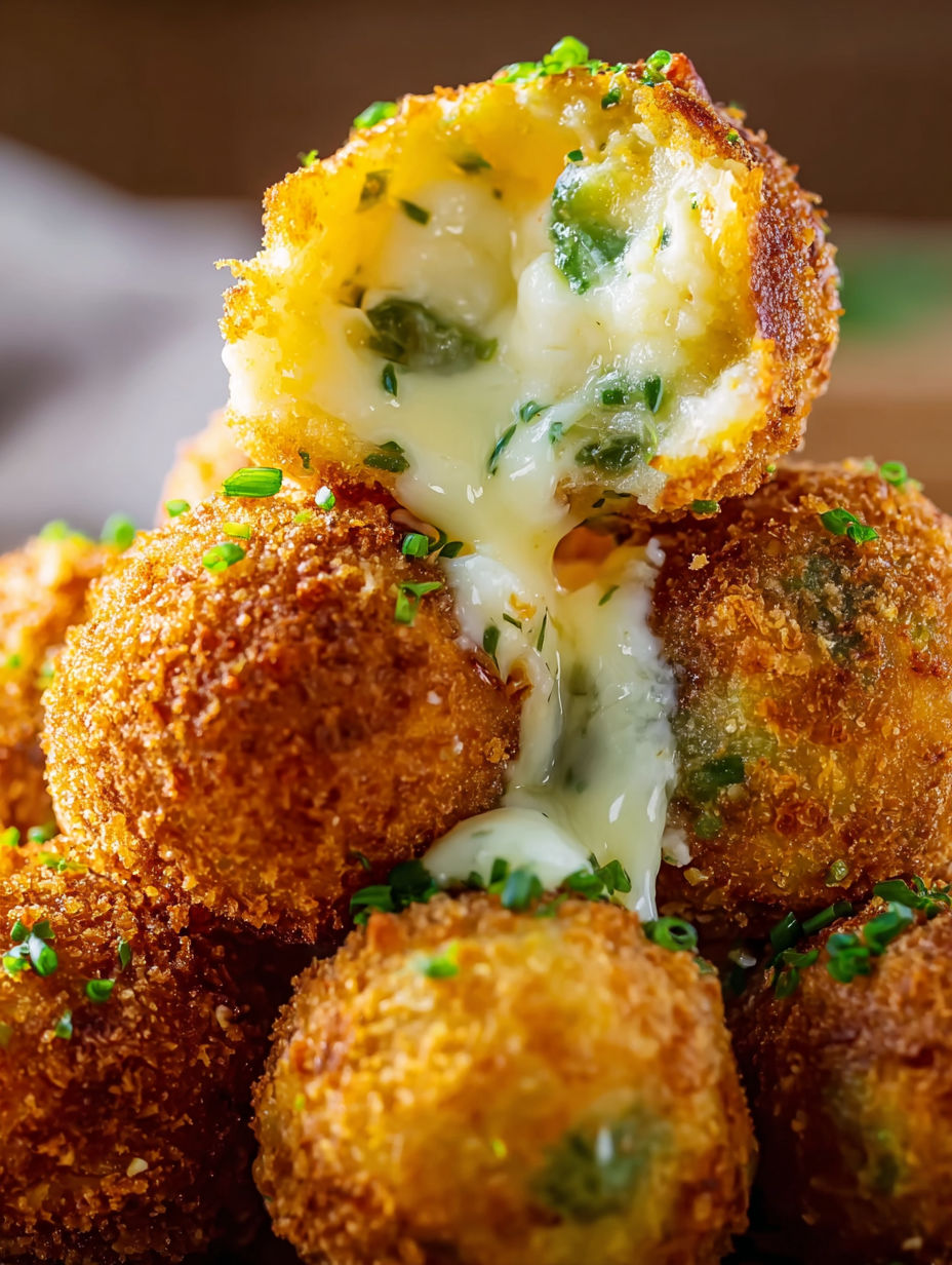 A stack of cheese covered balls.