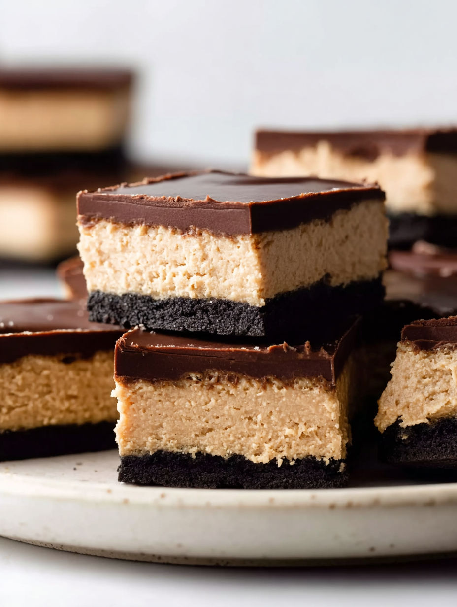 A plate of chocolate desserts.