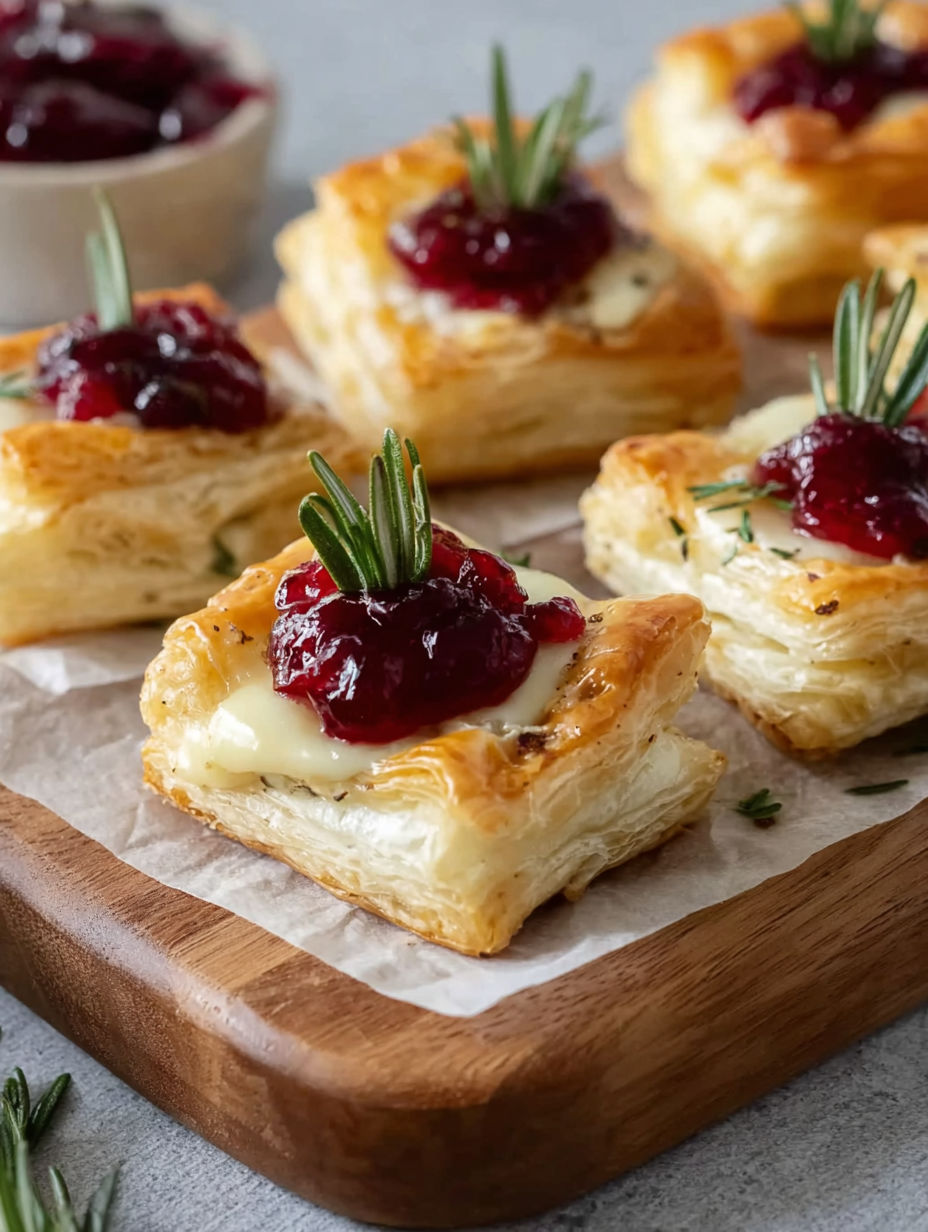 A plate of pastries with a green garnish.
