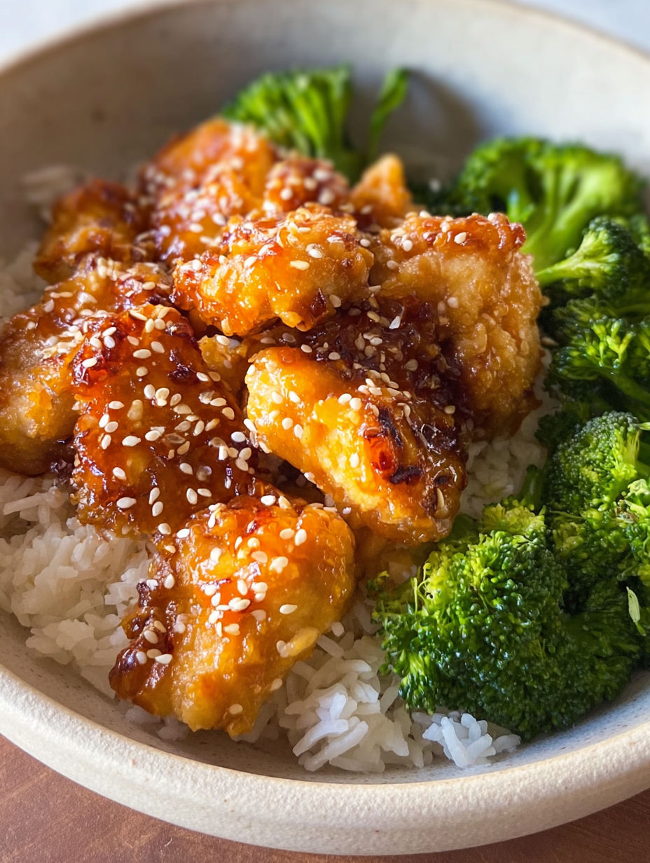 A plate of soy garlic chicken thighs with rice and broccoli.