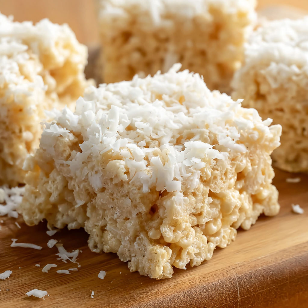 A plate of rice krispy treats.