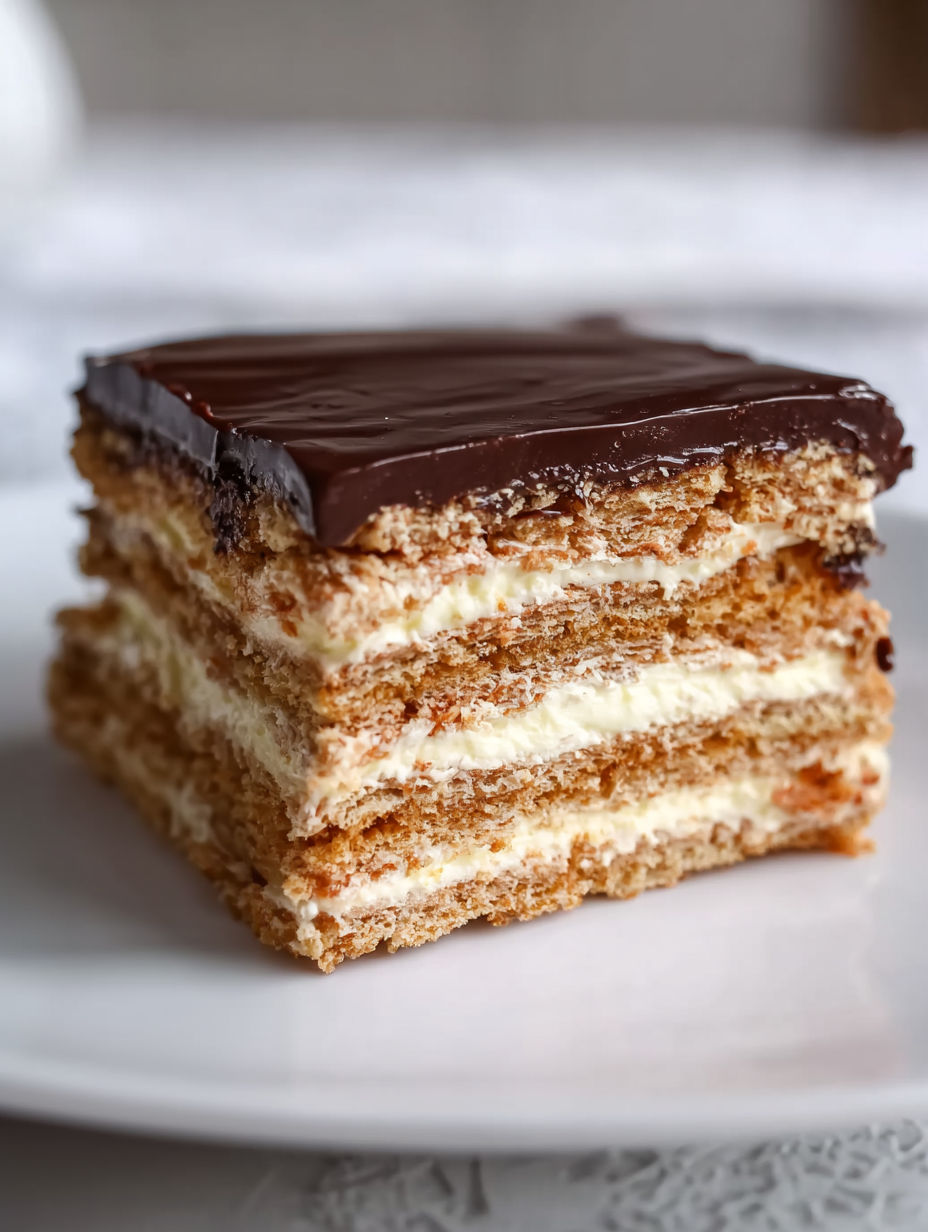 A slice of chocolate cake on a plate.