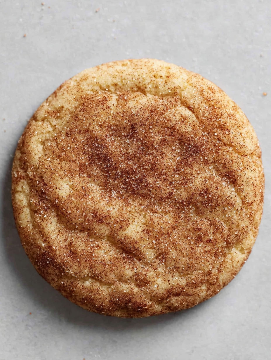 A cookie with cinnamon and sugar on top.
