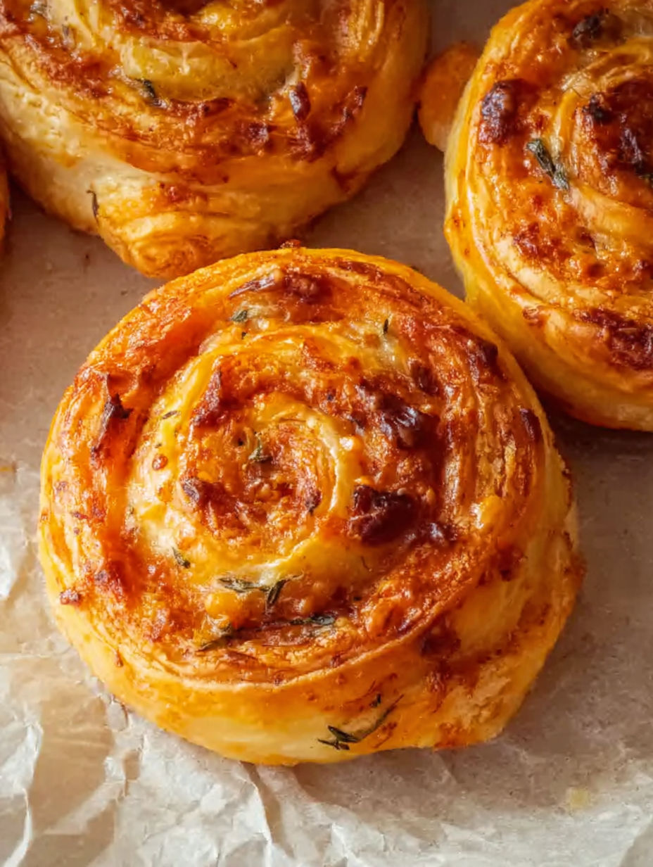 A pastry with a swirl pattern on top.